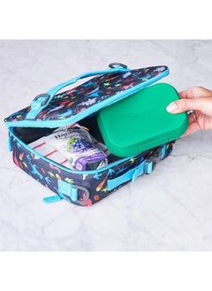 Bentgo Kids Snack 2 Compartment Leak Proof Bento Style Food Storage For Snacks And Small Meals Easy Open Latch Dishwasher Safe And Bpa Free Ideal For Ages 3 Plus Green Navy  - Image 3