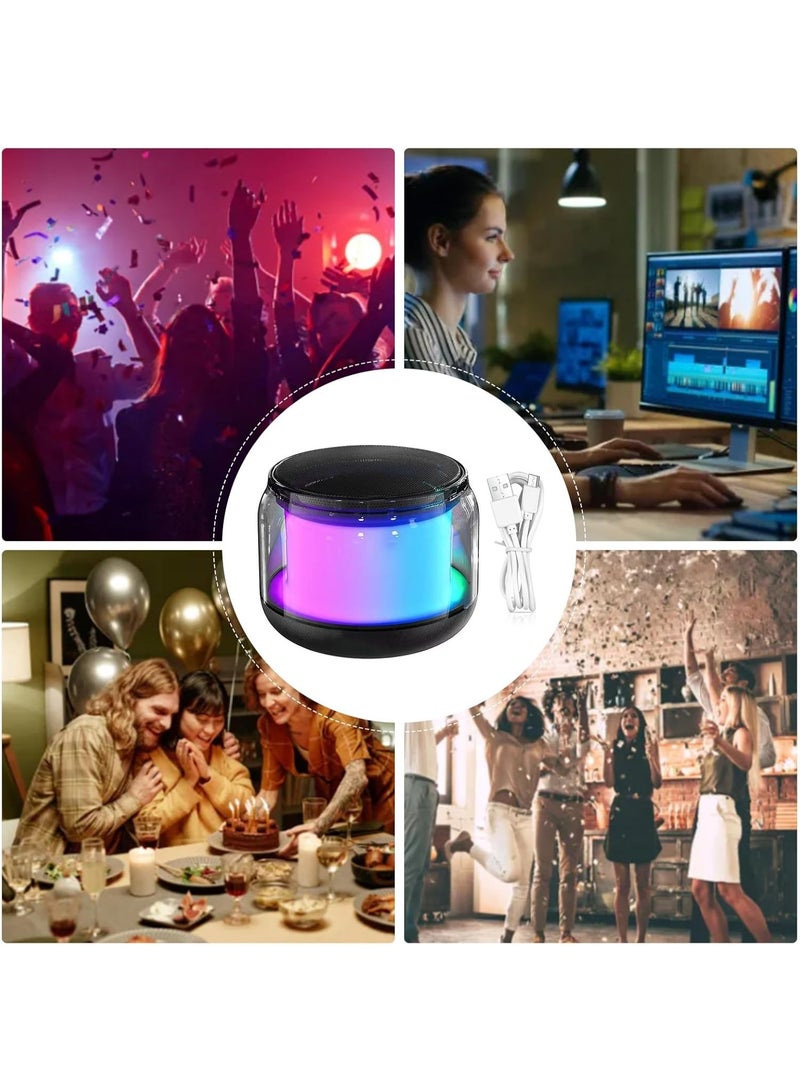 SUKILO Wireless Bluetooth Speaker Portable Travel Speaker with Stereo Sound, RGB Light, Bass Boost, USB Rechargeable, Bluetooth 5.0, 10m Range, 4-6 Hours Playtime, Compact Home Theater Speaker - Image 2