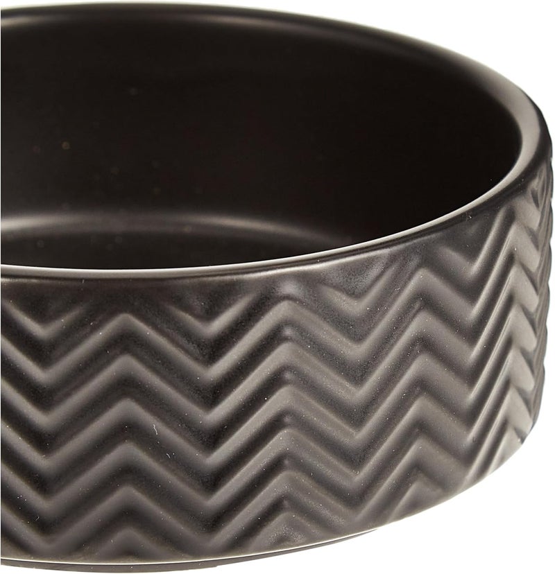 Trixie Wavy Pattern Ceramic Dog Bowl - Black - Image 3