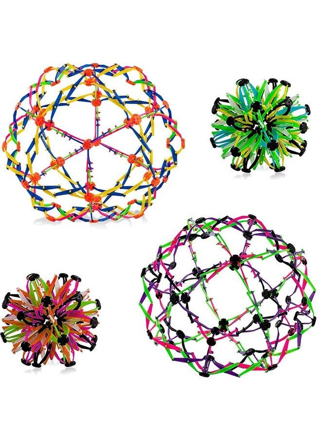 4E's Novelty Expandable Breathing Ball Sphere (4 Pack) Toy For Kids Stress Reliever Fidget Toys Colors May Vary For Yoga Anxiety Relaxation Expands From 5.6" To 12"  - Image 2