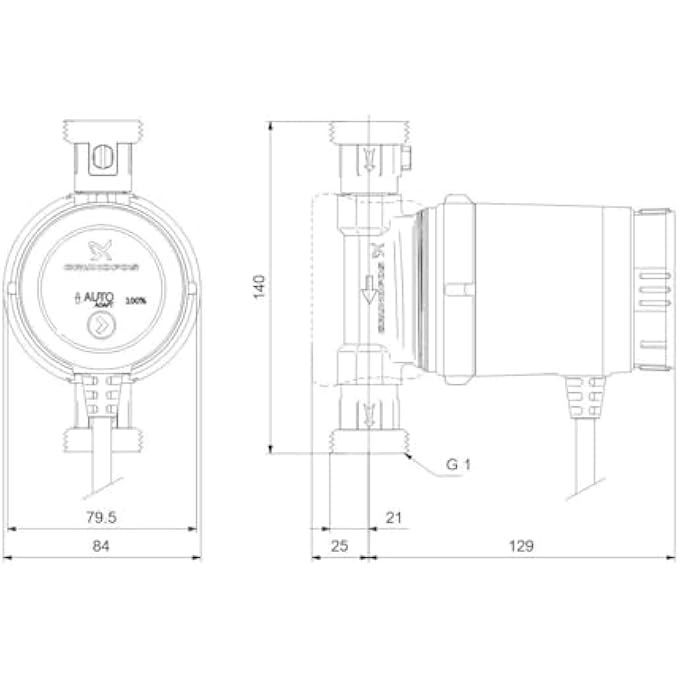 COMFORT PUMP UP20-14BXA-PM 1 X 230 V G 1.1/4 110 MM - Image 2