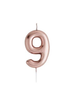 Hootyballoo Rose Gold Number '9' Candle 