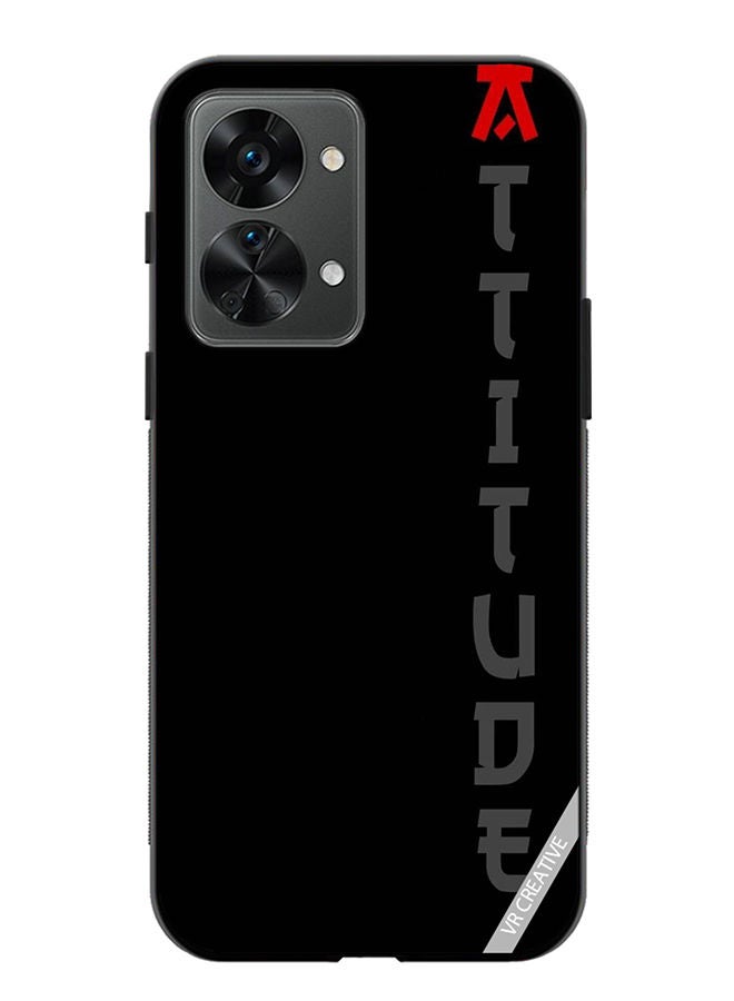 VR CREATIVE Protective Case Cover For OnePlus Nord 2T Black With Text Design Multicolour - Image 1