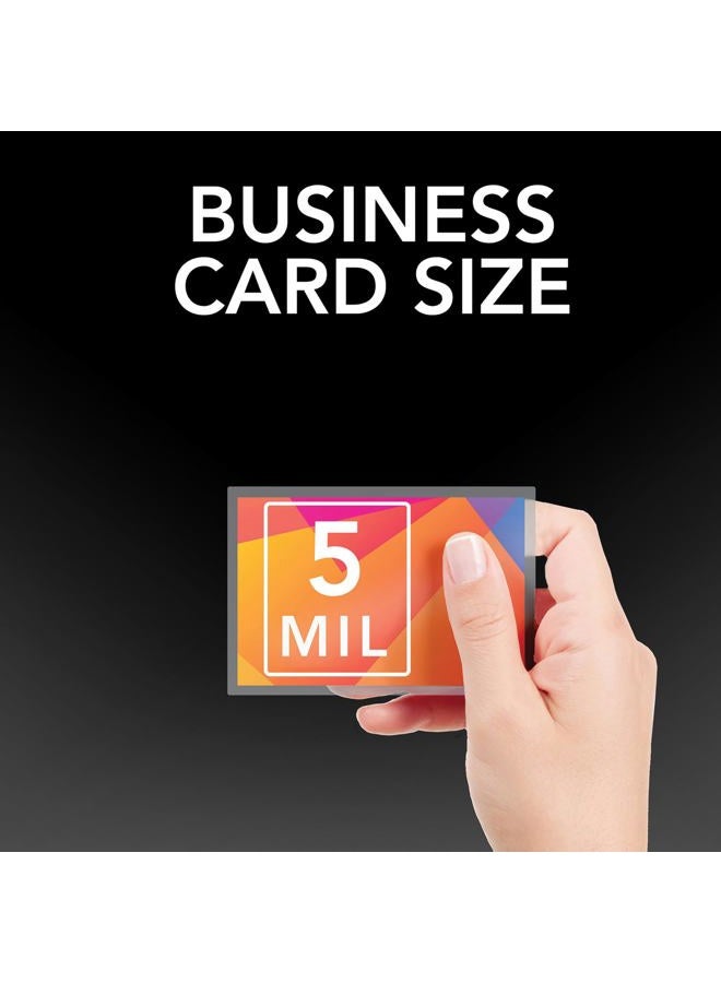 GBC Laminating Sheets, Thermal Laminating Pouches, Business Card Size, 5 Mil, HeatSeal UltraClear, 100 Pack (51005) - Image 3