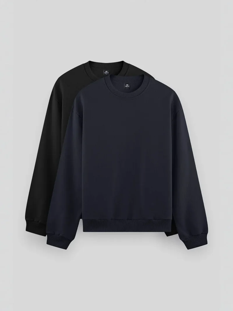 تومي لايف TOMMY Men's Plain Crew Neck Sweatshirt
