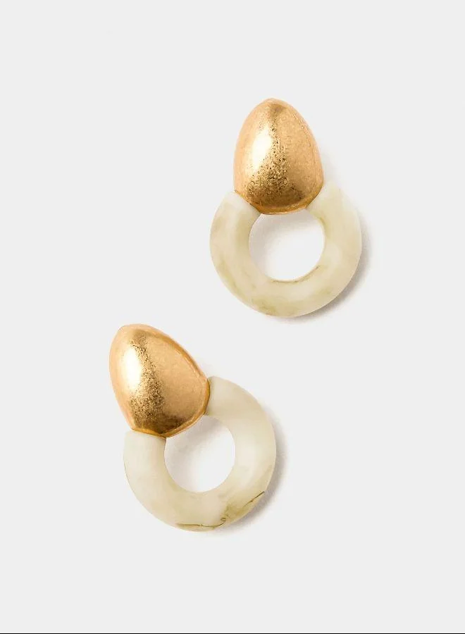 بارفوا حلقات الأقراط مع تأثير حجر