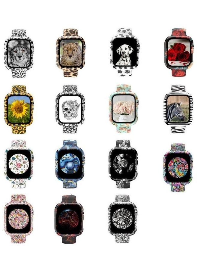 NIBEMINENT Printing Integrated Replacement Watchband For Apple Watch Series 7 41mm/& 6 & SE 5 4 40mm Starry Sky - Image 4