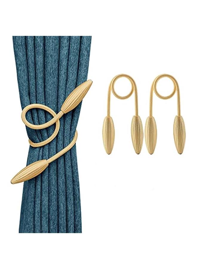 جيليز مشبك ربط الستائر من ارابيست، مشبك ديكور رائع لتثبيت الستائر بتصميم حلزوني ونمط اوروبي للمنزل والمكتب، قطعتين (لون ذهبي) - Image 1