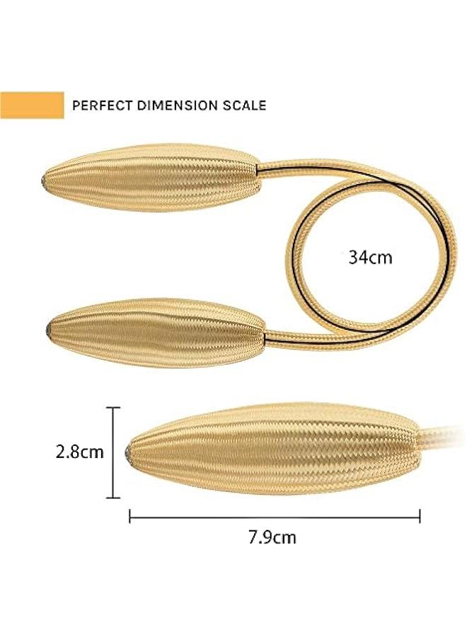 جيليز مشبك ربط الستائر من ارابيست، مشبك ديكور رائع لتثبيت الستائر بتصميم حلزوني ونمط اوروبي للمنزل والمكتب، قطعتين (لون ذهبي) - Image 2