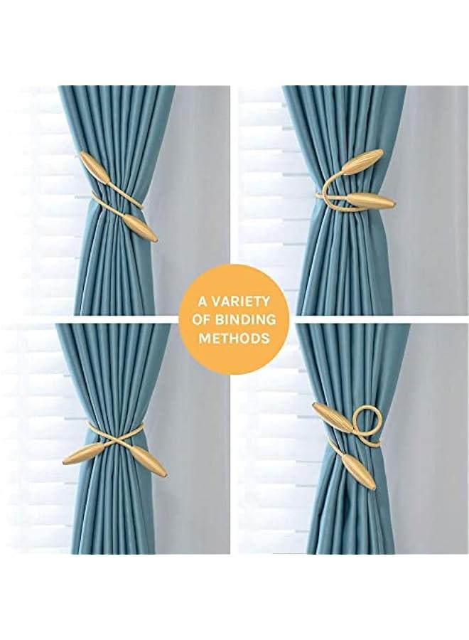 جيليز مشبك ربط الستائر من ارابيست، مشبك ديكور رائع لتثبيت الستائر بتصميم حلزوني ونمط اوروبي للمنزل والمكتب، قطعتين (لون ذهبي) - Image 5