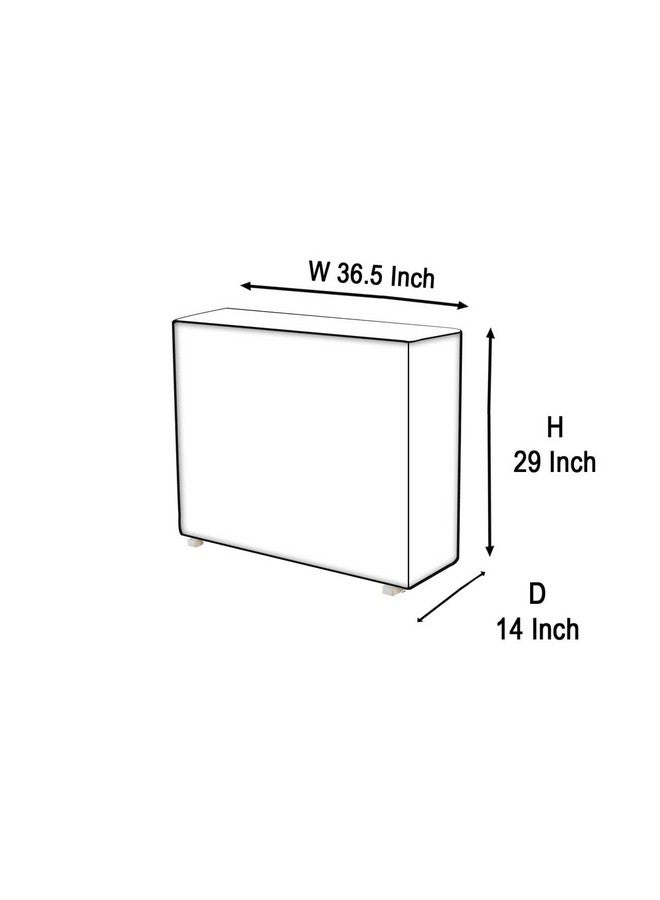 The Furnishing Tree The Furnishing Tree Split AC Cover Set of Indoor and Outdoor Unit Used for 2 Ton LG PS-Q24HNXE Sand Pattern Brown on Beige Base  - Image 5