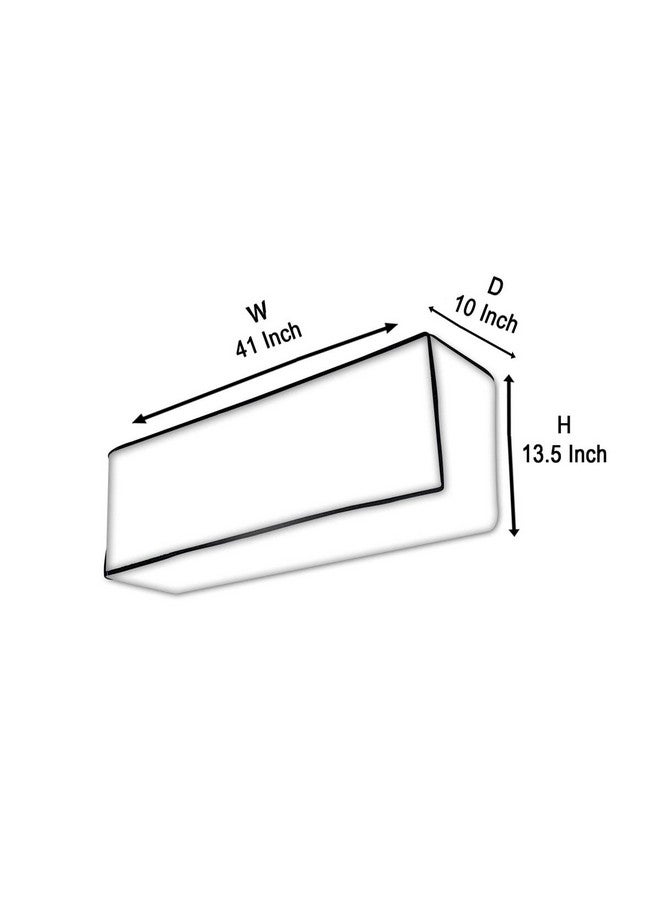 The Furnishing Tree The Furnishing Tree Split AC Cover Set of Indoor and Outdoor Unit Used for 2 Ton LG PS-Q24HNXE Sand Pattern Brown on Beige Base  - Image 4