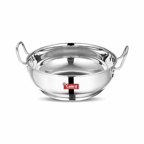Camro kadhai Induction Bottom Stainless Steel 4.5 LTR (15 no) - Image 1