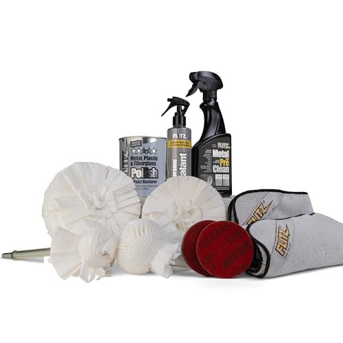 Flitz Professional Detailers Choice Car Detailing Kit  USAMade Car Care Kits for Vehicles  Includes 1lb Polish 16oz PreClean 8oz Sealant 2 Scuff Pads 4 Buff Balls  4 Towels for Restoration