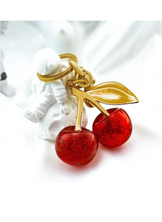 Oasisgalore Cherry Bag Charm Keychain, Car Accessory, Gift for Women.  - Image 5