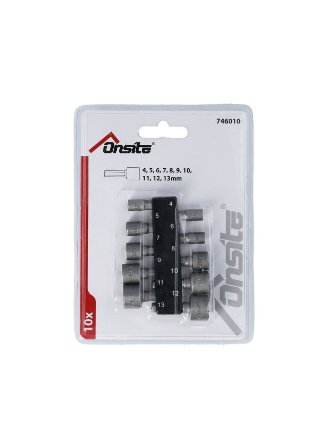 OnSite 10-Piece Mill Socket Head Metric Measurement Nutdriver Set Silver 12.2 x 17 x 12.2 cm 746010 - Image 3