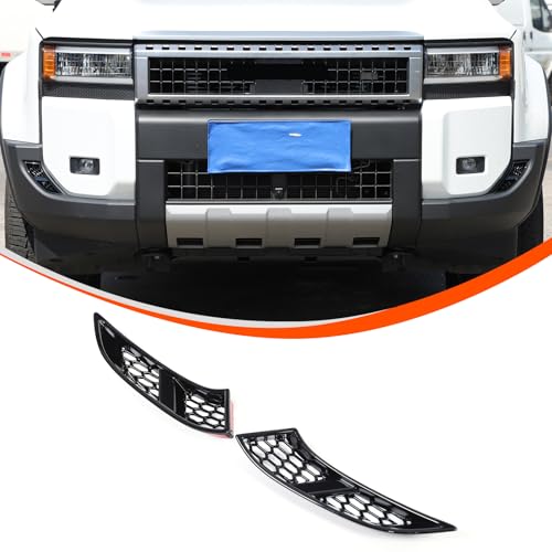 Heutamo Front Bumper Side Air Vent Cover Compatible with Toyota Land Cruiser 250 Prado J250 LC250 2024 2025, Front Fog Light Side Air Vent Cover Trim, 2Pcs (Bright Black) - Image 1