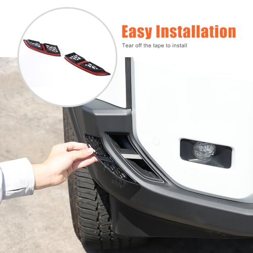 Heutamo Front Bumper Side Air Vent Cover Compatible with Toyota Land Cruiser 250 Prado J250 LC250 2024 2025, Front Fog Light Side Air Vent Cover Trim, 2Pcs (Bright Black) - Image 4