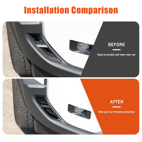 Heutamo Front Bumper Side Air Vent Cover Compatible with Toyota Land Cruiser 250 Prado J250 LC250 2024 2025, Front Fog Light Side Air Vent Cover Trim, 2Pcs (Bright Black) - Image 2