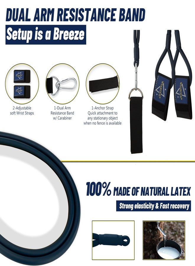 WSAKOUE Baseball Band, Resistance Band for Baseball Player and Softball Pitchers, Baseball Pitching Trainer and Arm Trainer for Throwing Training, Baseball Training Equipment (40lb) - Blue - Image 3