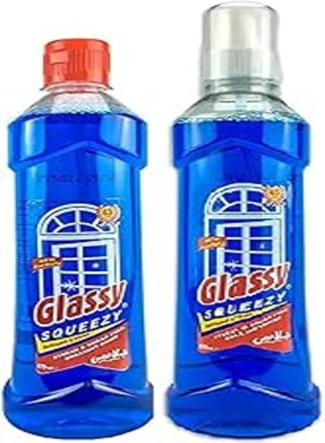 Glassy Glassy glass cleaner squeezy 475 ml with glassy glass cleaner - flip top, 475 ml 