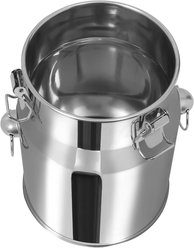 CHALIGHT 5L/1.32Gal Stainless Steel Milk Can 201 Stainless Steel Milk Jug Sealed Bucket Wine Pail Bucket Milk Can Liquid Storage Container w/Sealed Lid for Milk Wine Water Liquid - Image 3