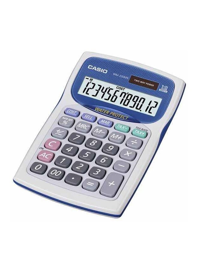 آلة حاسبة مكتبية صغيرة طراز  WM-220MS-WE-S-DH أبيض