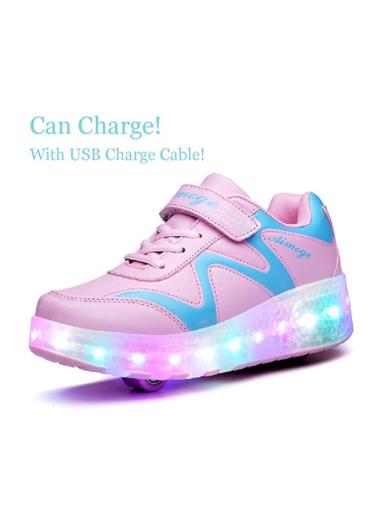 Bukela Kids Roller Shoes Boy Girl Sneakers with Wheels Become Sport Sneaker with Led for Birthday Children Show Gift  - Image 2