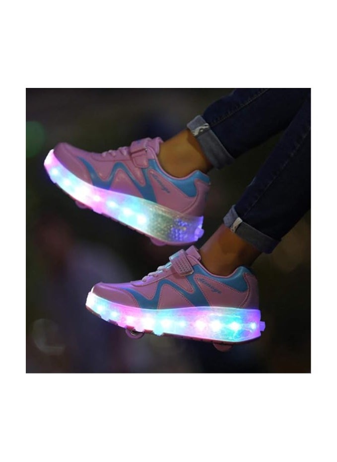 Bukela Kids Roller Shoes Boy Girl Sneakers with Wheels Become Sport Sneaker with Led for Birthday Children Show Gift  - Image 3