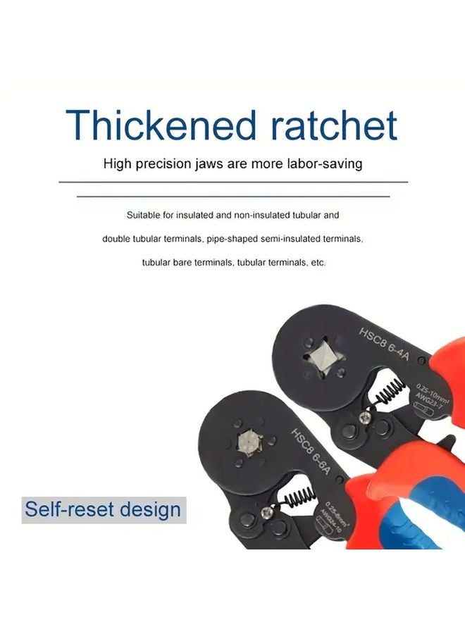 HSC8 6 6A Crimping Pliers Professional Electrical Tool 0 25 10mm 23 7AWG Wires - Image 3