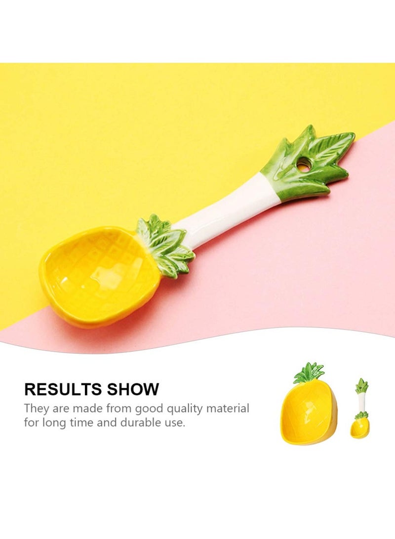 SYOSI Pineapple Dish nut Tray, Appetizer Plate Mini Dipping Plates, Shape Bowl with Spoon Dessert Salad Pasta Bowls Food Serving Tray for Fruit Cheese Dessert Snack - Image 5