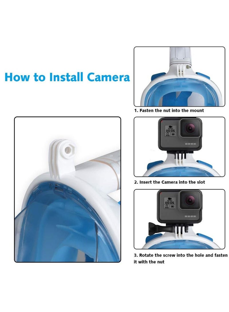 Diving Masks Single Window Adult/Unisex Full Face One-piece Design Snorkel Mask - Image 3