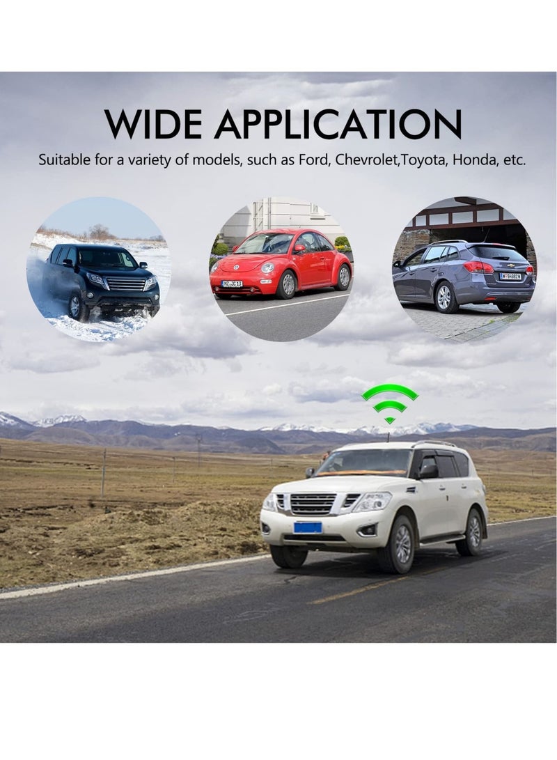 كابتن تيك 2 Pcs Car Aerial Antenna 6.5cm Mini Car Radio Small Short Roof AM/FM Universal Replacement with Screw M4 M5 M6 - Image 4