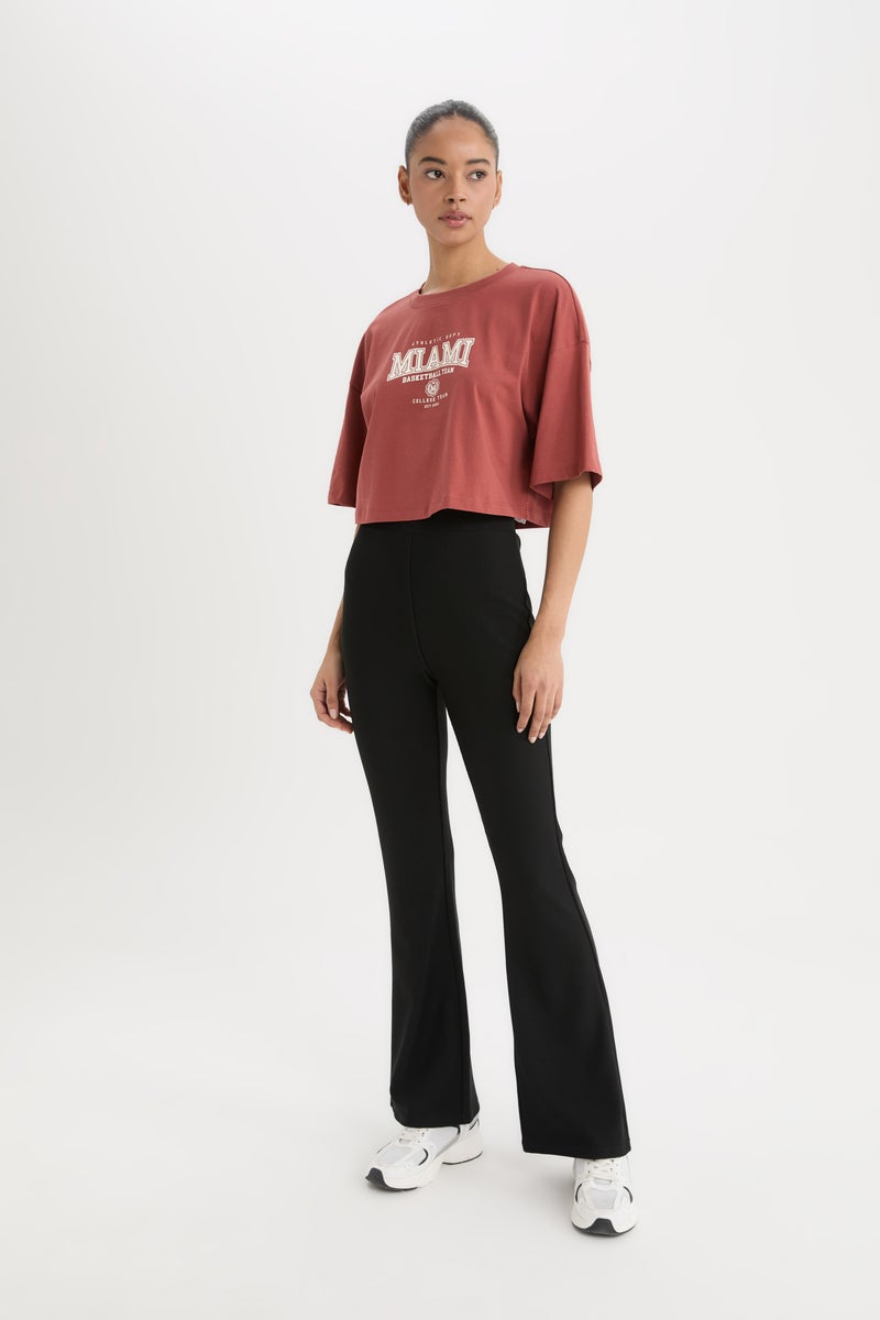 ديفاكتو بنطلون رياضي برجل واسع شارلستون بجيب من DeFactoFit - Image 1