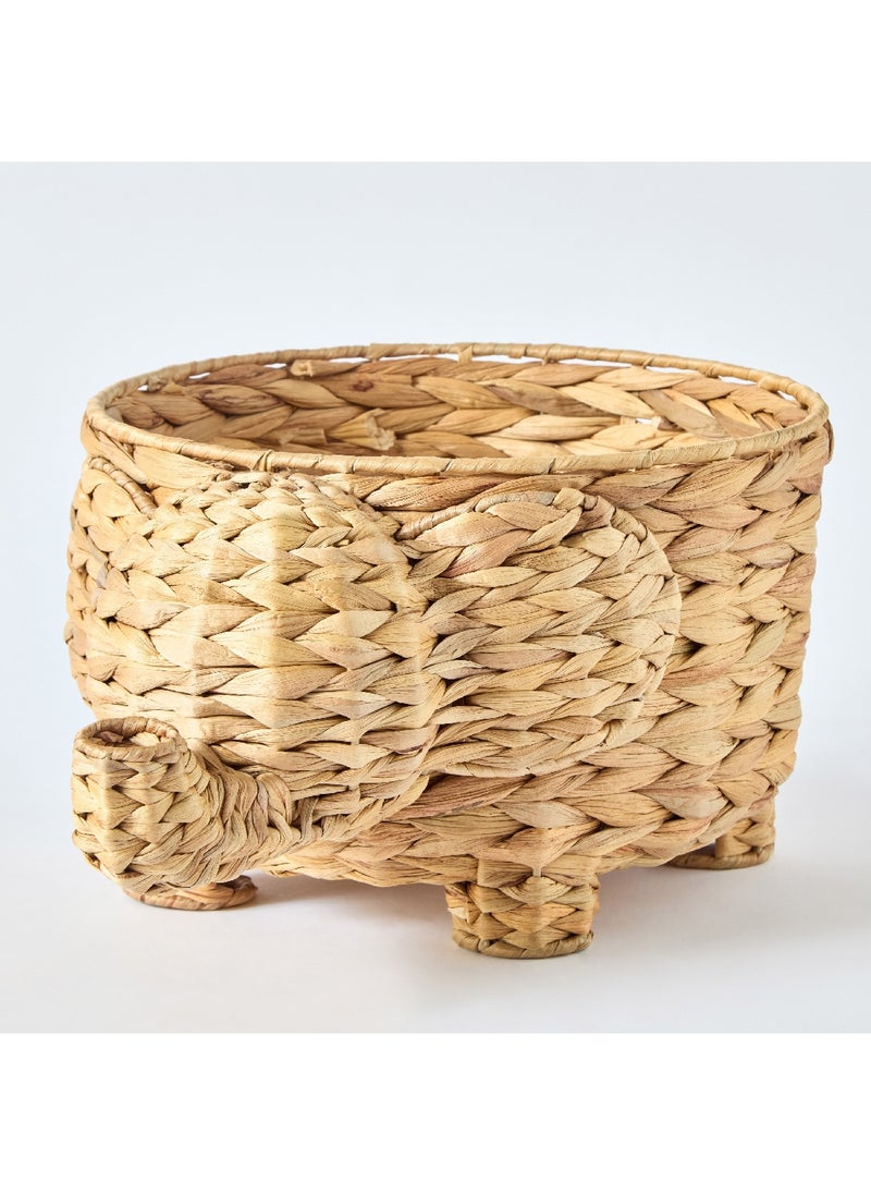 Home Box Natura Elephant Water Hyacinth Basket 40 x 19 x 28 cm  - Image 5
