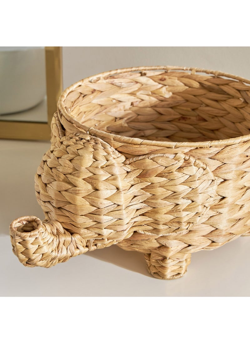 Home Box Natura Elephant Water Hyacinth Basket 40 x 19 x 28 cm  - Image 3