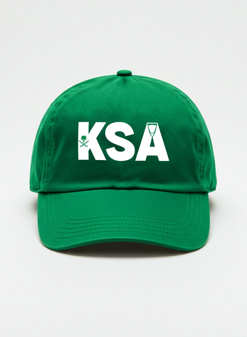 لوحة كاب مصنوع من القطن بتصميم لمناسبة اليوم الوطني السعودي وللتعبير عن حب الوطن في كل وقت - Image 4