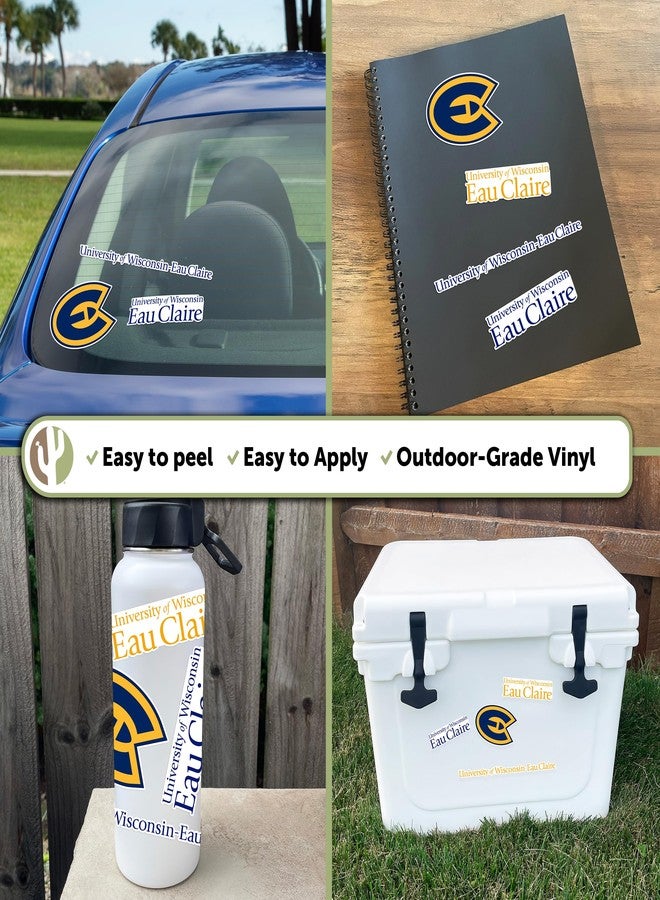 Desert Cactus University of Wisconsin Eau Claire Sticker Blugolds Vinyl Decals Laptop Water Bottle Car Scrapbook T2 (Type 2) - Image 2