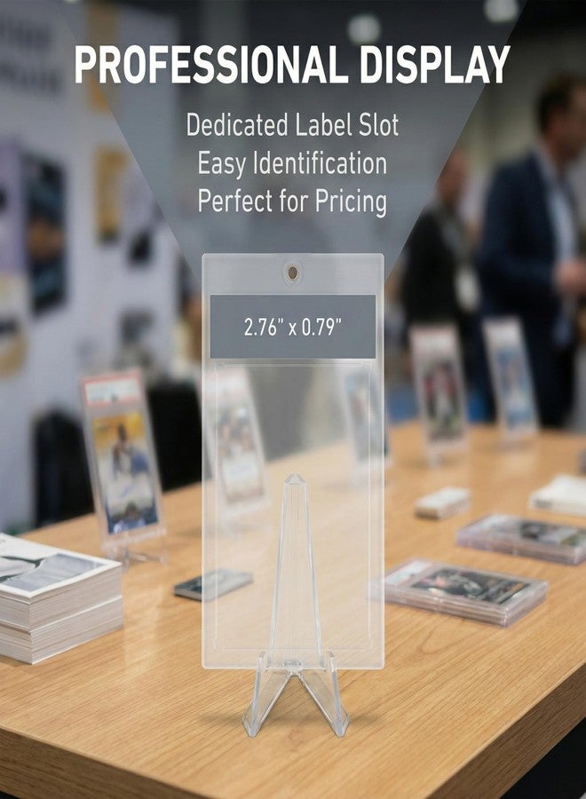 BUWUSMU 50 Pcs 35 Pt Acrylic Magnetic Card Holders, One Touch Graded Card Holder, Clear Hard Plastic Acrylic Magnetic Card Case for Sports Baseball Trading Card Storing Displaying - Image 5
