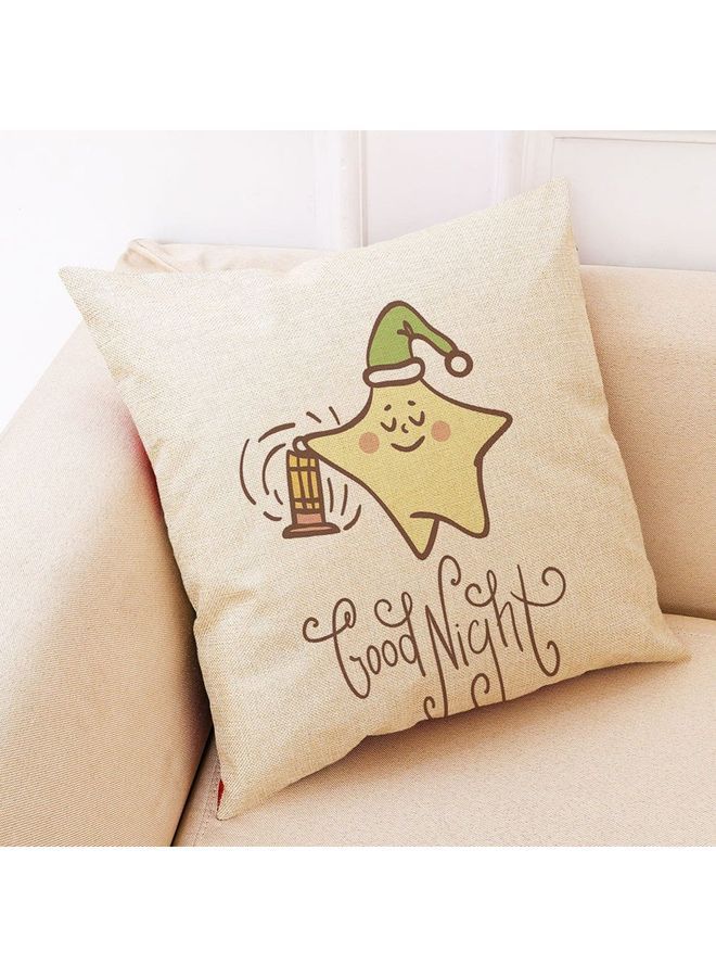 NIBEMINENT Decorative Cushion Cover Beige/Yellow/Green 45x45cm