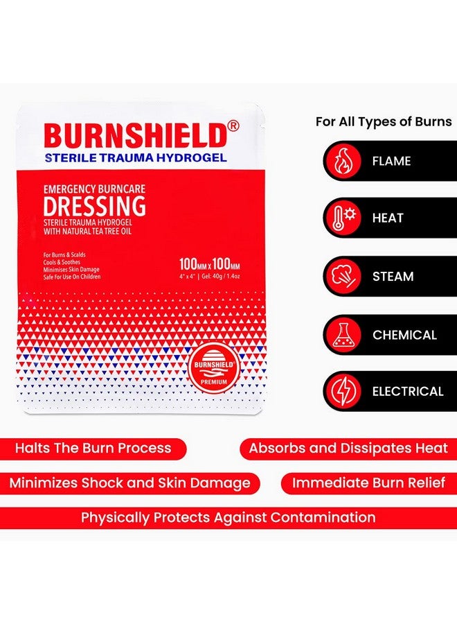 بيرن شيلد ضمادة بيرنشيلد للحروق، معقمة، مقاس 4 × 4 بوصة، 6 قطع - Image 1