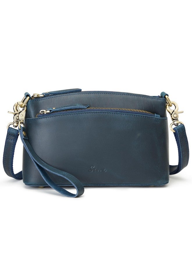 S-ZONE Small Genuine Leather Crossbody Bags For Women Purse And Handbag Wristlet  - Image 1