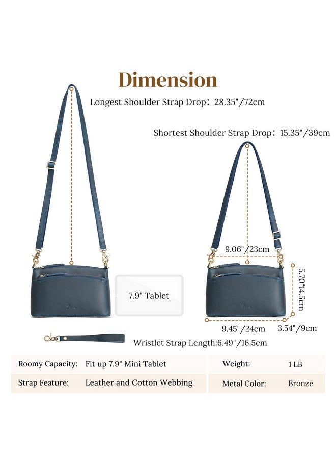 S-ZONE Small Genuine Leather Crossbody Bags For Women Purse And Handbag Wristlet  - Image 3