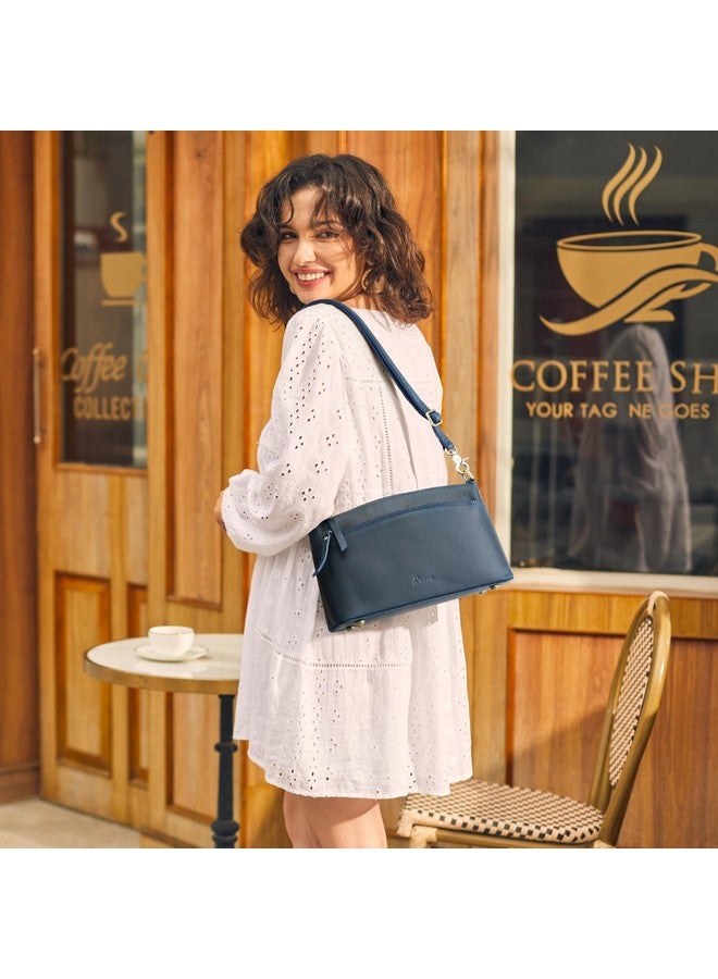 S-ZONE Small Genuine Leather Crossbody Bags For Women Purse And Handbag Wristlet  - Image 2