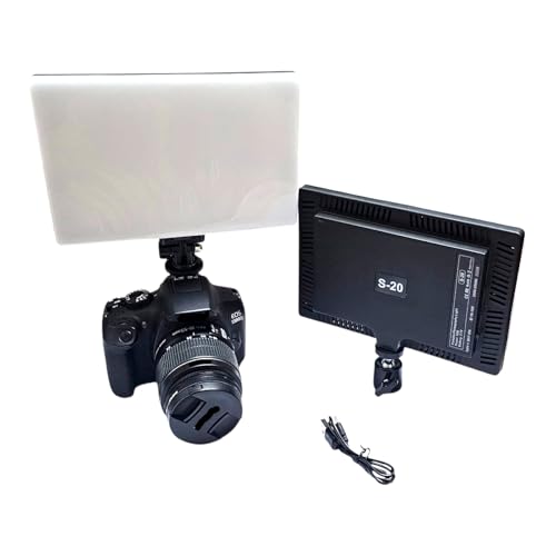 SHOPEE S-20 10W 3 Mode LED Phone Light Dimmable Video Light with 4000mAh Battery, Adjustable Temperature 3000K-6500K, Type-C Rechargeable, Portable Lighting for Photography - Image 1