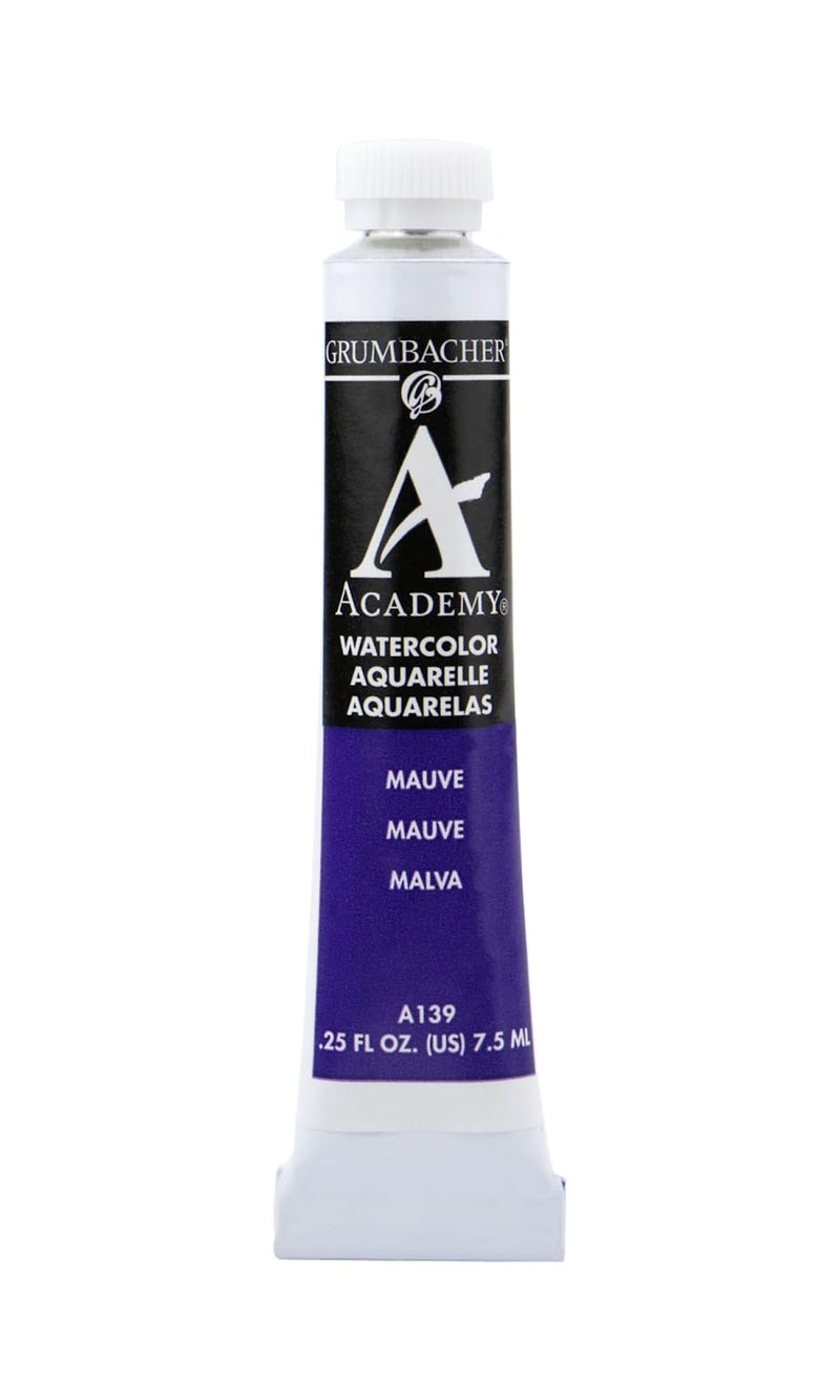 Grumbacher Academy Watercolor Paint 75ml025 Ounce Mauve A139