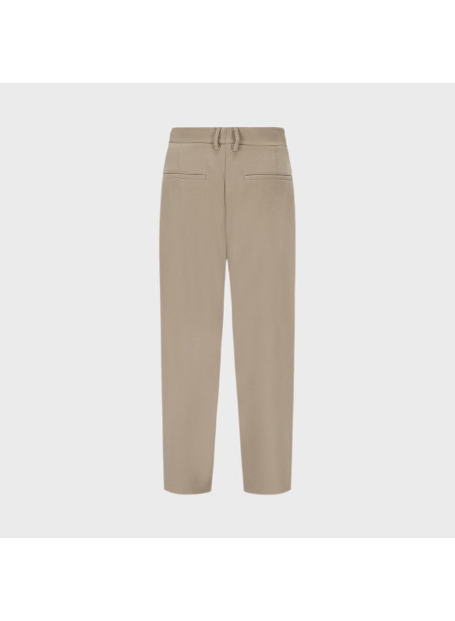 Zara Men's Pleated Design Solid Color Business Casual Straight-leg Pants For Workplace & Commuting - Image 3