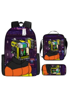 Generic Strange large capacity backpack for primary and secondary school students, shoulder bag, pencil case, backpack, men's and women's three piece set  - Image 1