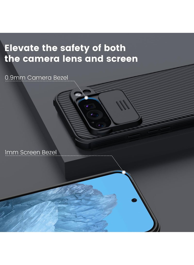 For Google Pixel 9 Pro XL Case, Camera Lens Protection Slide Cover, TPU+PC Shockproof Bumper Back Cover, Anti-Fingerprint Mobile Phone Case, Slim Fit Protective Casing - Image 4