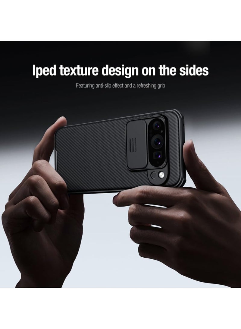 For Google Pixel 9 Pro XL Case, Camera Lens Protection Slide Cover, TPU+PC Shockproof Bumper Back Cover, Anti-Fingerprint Mobile Phone Case, Slim Fit Protective Casing - Image 3